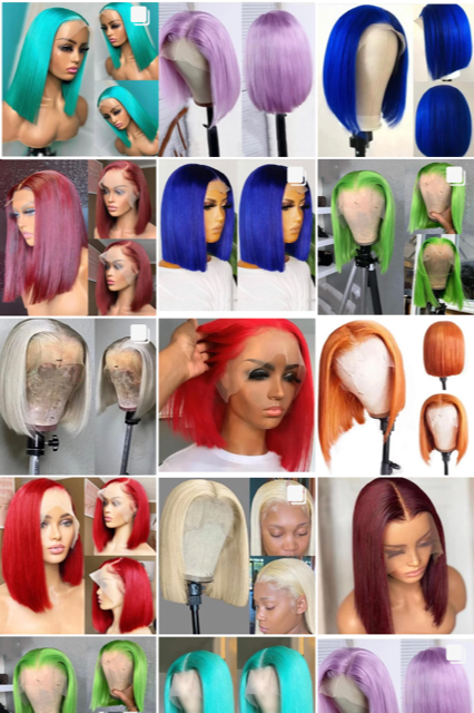 Colored Bob Frontal Wigs